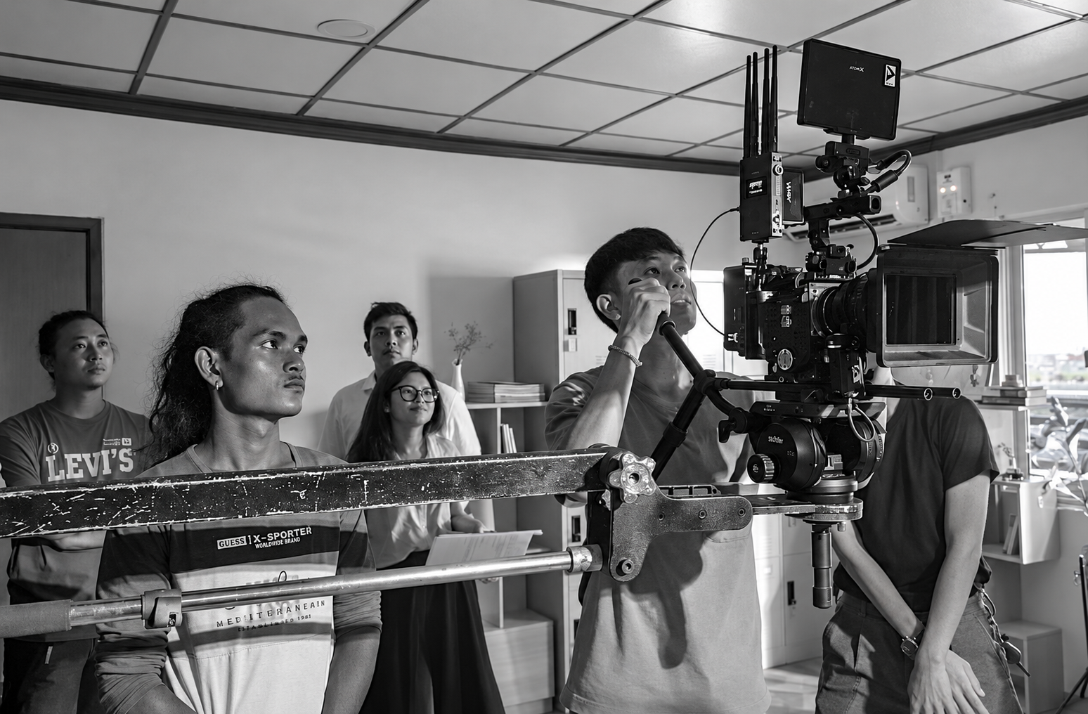 AIK Noom filming a behind-the-scenes camera setup
